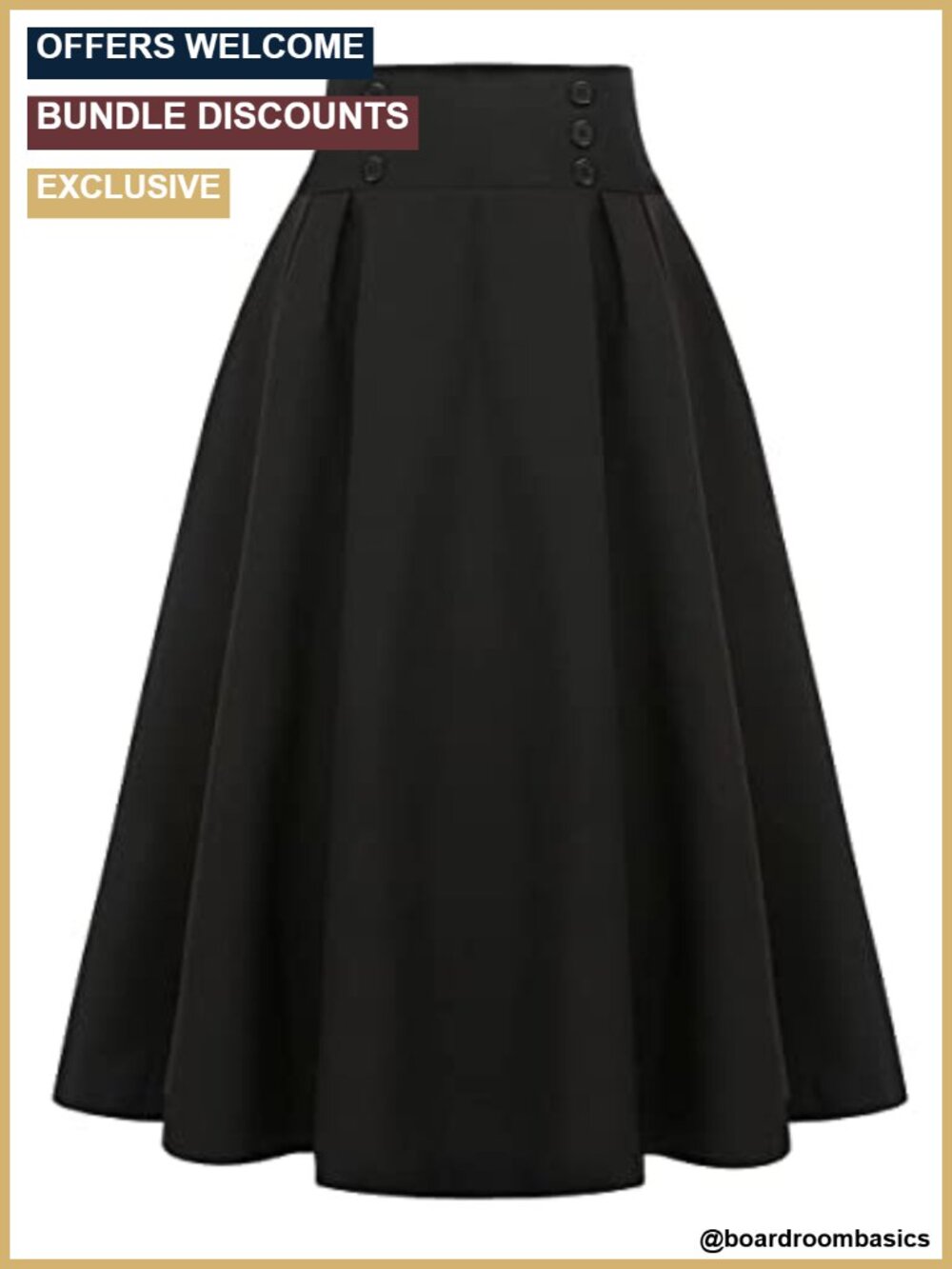 High Waist Plaid A-Line Pleated Midi Skirt with Pockets